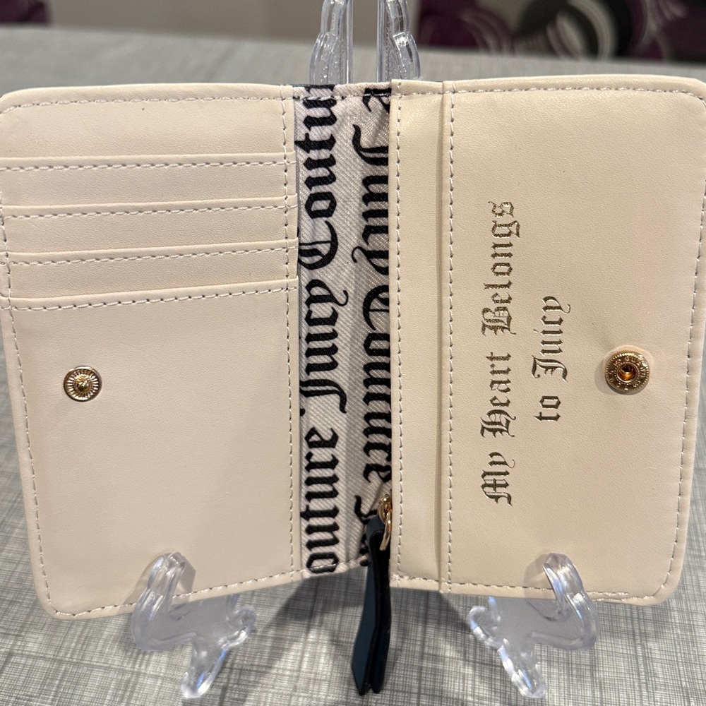 Juicy Couture blue denim wallet with rhinestone accents - Picture 4 of 7